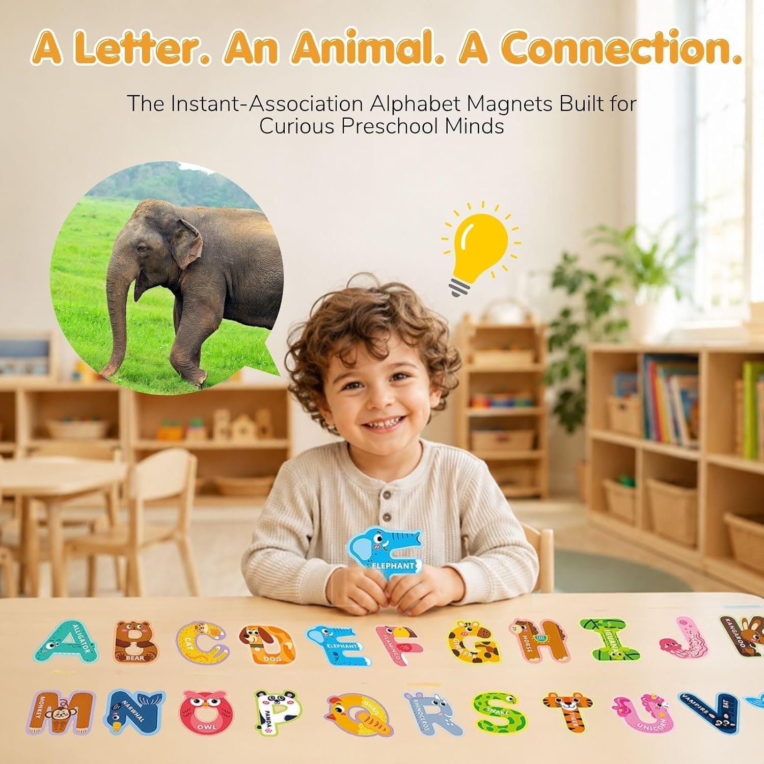 Magnetic Letters, 26 Uppercase Alphabet Magnets Fridge Magnets for Toddlers & Kids ABC Magnets for Fridge & Whiteboard, Letter Recognition & Early Spelling Learning Toys - Image 3