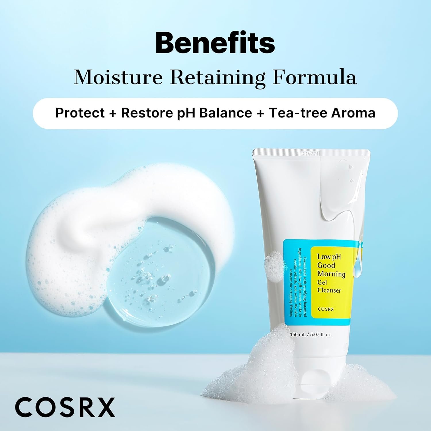 COSRX Low pH Good Morning Gel Face Cleanser, 5.07 fl oz, BHA Face Wash, Daily Mild Face Cleanser for Sensitive Skin, PH Balancing, Korean Skin Care, Korean Face Wash - Image 6
