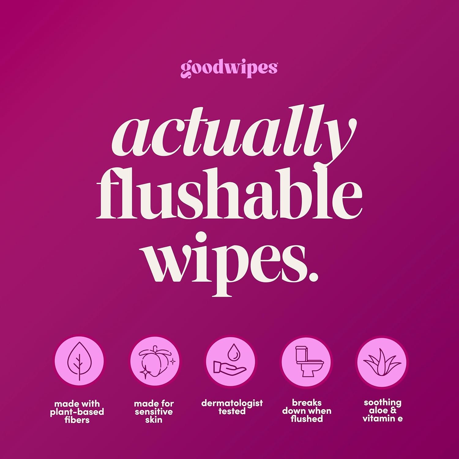 goodwipes Flushable Wipes for Women - Rosewater Individually Wrapped Travel Butt Wipes To Go, Mini Purse & Festival Essentials for Adults, pH Balanced for Feminine Hygiene, 32 Count (1 Pack) - Image 2