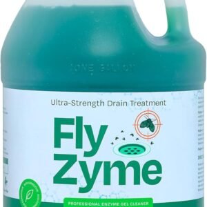 Fly-Zyme, Highly Concentrated Enzyme Drain Cleaner for Pipes, Drain Gel for Fruit Flies, Organic Waste Degrader & Odor Neutralizer, 1 Gallon