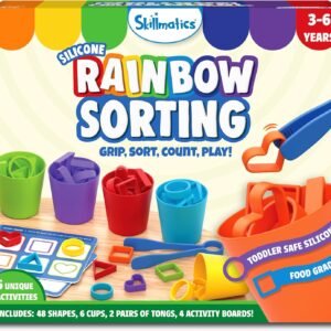 Skillmatics Silicone Rainbow Sorting Game – Learning & Educational Toy, Sorting, Counting & Sequencing Skills, Gift for Toddlers & Preschoolers Ages 3, 4, 5, 6