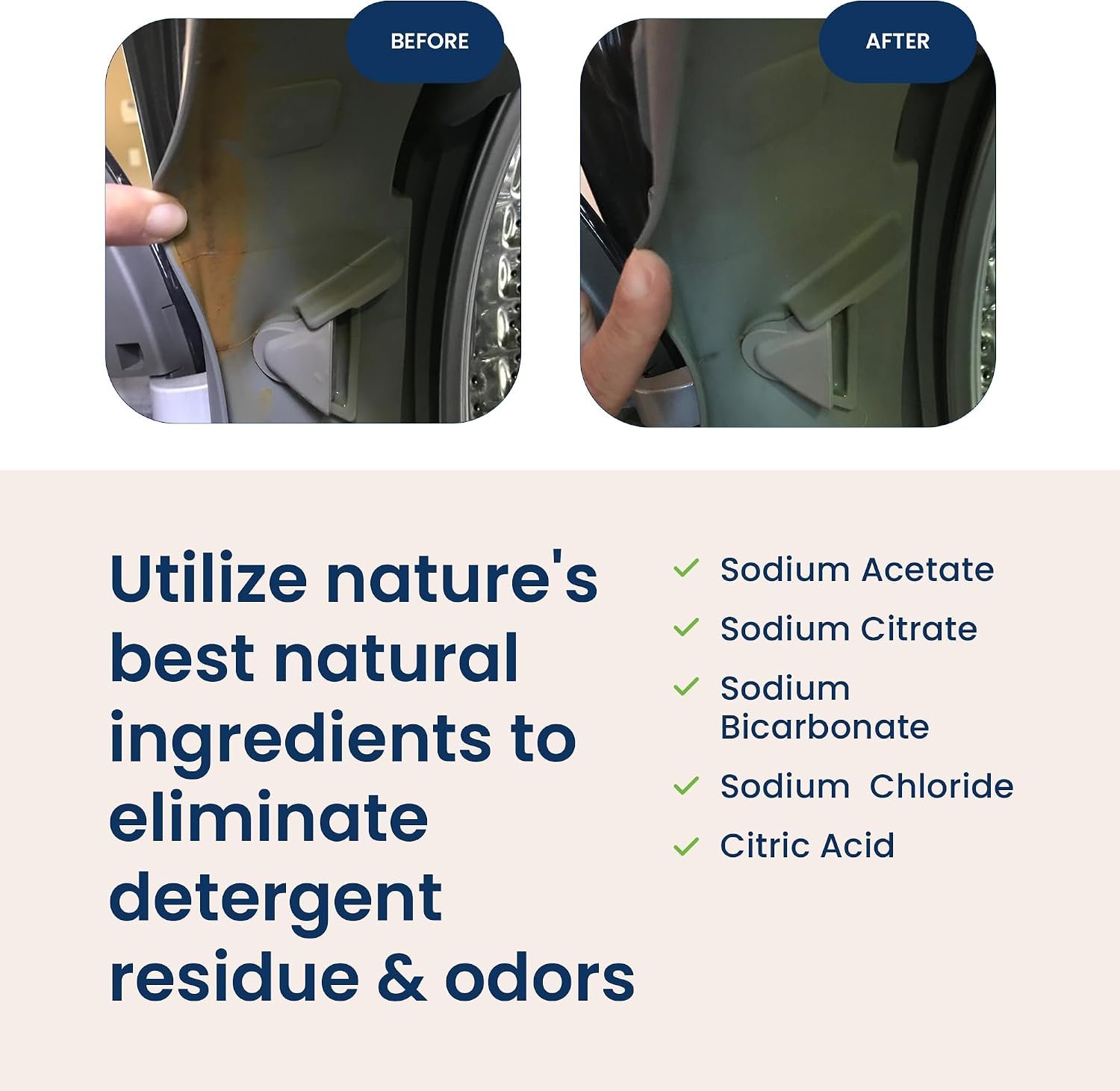 Truly Free Laundry Washing Machine Cleaner and Deodorizer | Top Load & Front Load Washer Cleaner for Grime, Mold, Odor Remover | Safe for HE Washing Machines & Septic Tanks, Non Toxic, Natural, Clean - Image 8