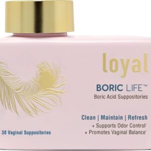 Loyal Boric Life – Boric Acid Suppositories – 600mg – Supports Odor Control – Promotes Balance – Soothes Discomfort – Made in USA – 30 Count