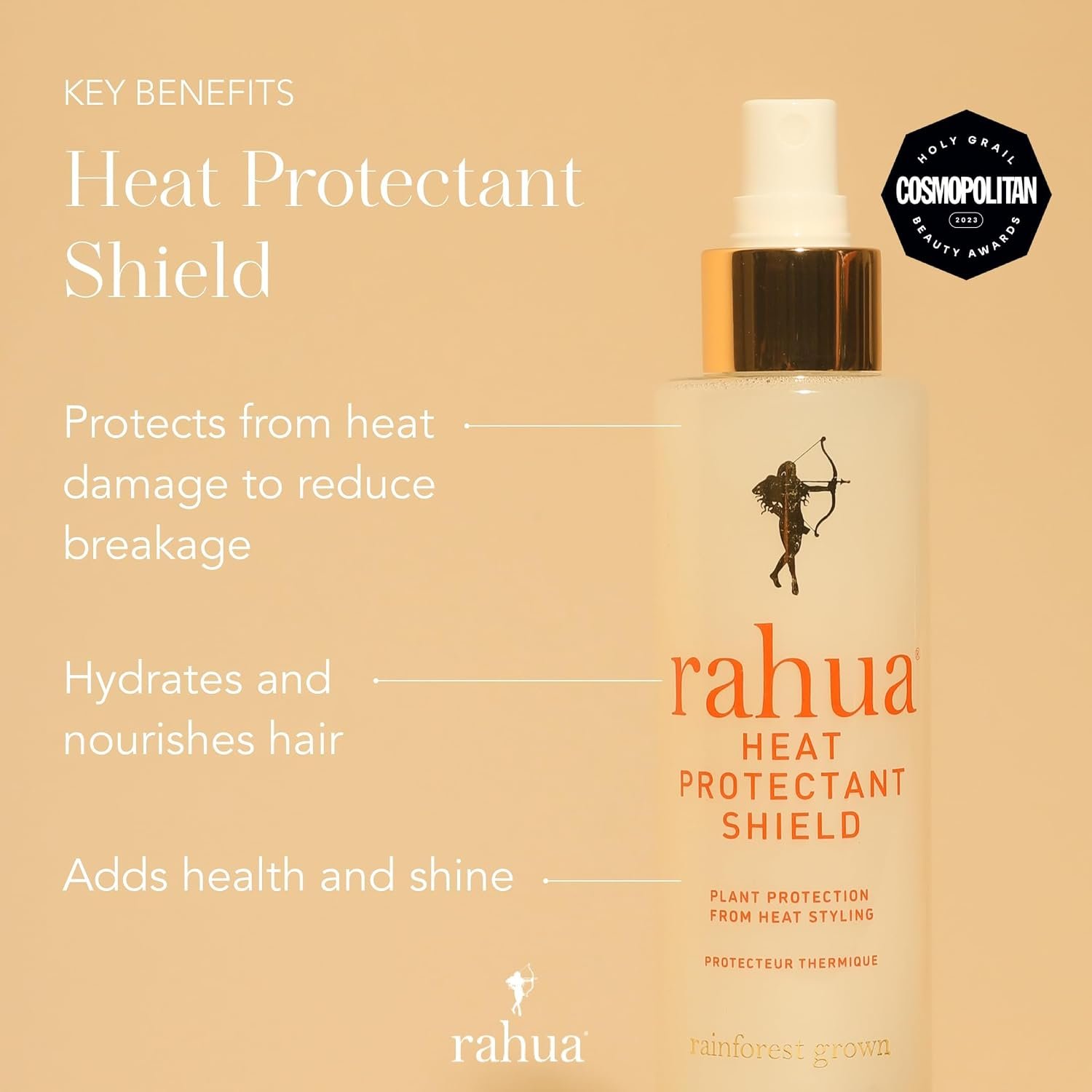 Rahua Heat Protectant Shield – Silicone-Free Styling Primer & Thermal Spray – With Amazonian Rahua Oil, Shea Butter & Hibiscus – Natural Gloss & Shine for All Hair Types – 6.5 fl oz - Image 2