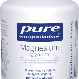 Pure Encapsulations Magnesium (Glycinate) – Supplement to Support Stress Relief, Sleep, Heart Health, Nerves, Muscles, and Metabolism* – with Magnesium Glycinate – 360 Capsules