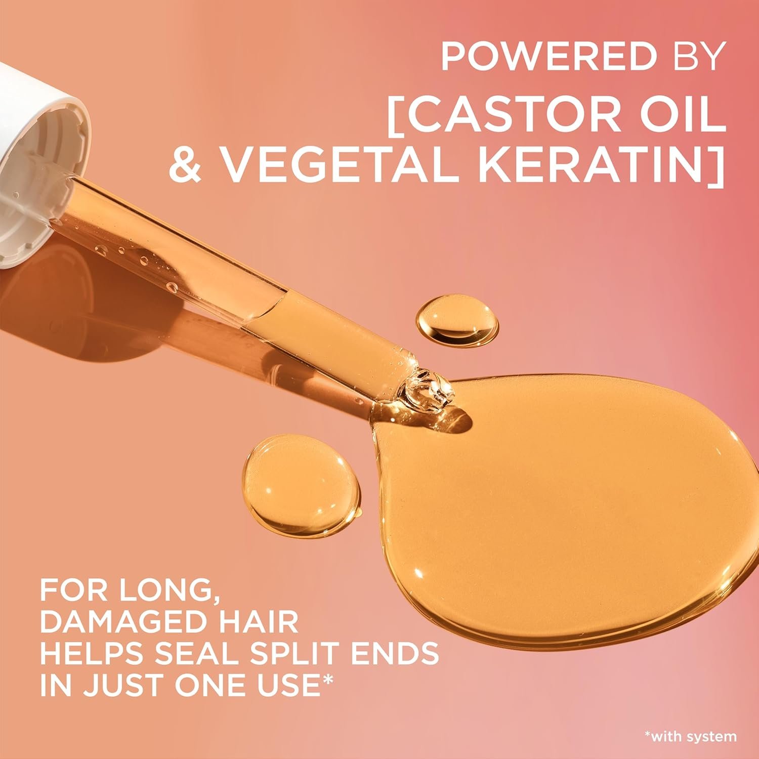 L'Oreal Paris Elvive Dream Lengths Shampoo and Conditioner Set, Seals Split Ends, Hydrating & Strengthening Hair Repair, Fine Castor Oil and Vitamins B3 and B5, 56 Fl Oz Set - Image 3