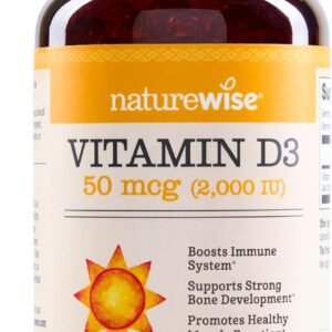 NatureWise Vitamin D3 2000iu (50 mcg) 1-Year Supply for Immune Support, Healthy Muscle Function, and Bone Health – Non-GMO, Gluten Free in Organic Extra Virgin Olive Oil, (Mini Softgel), 360 Count