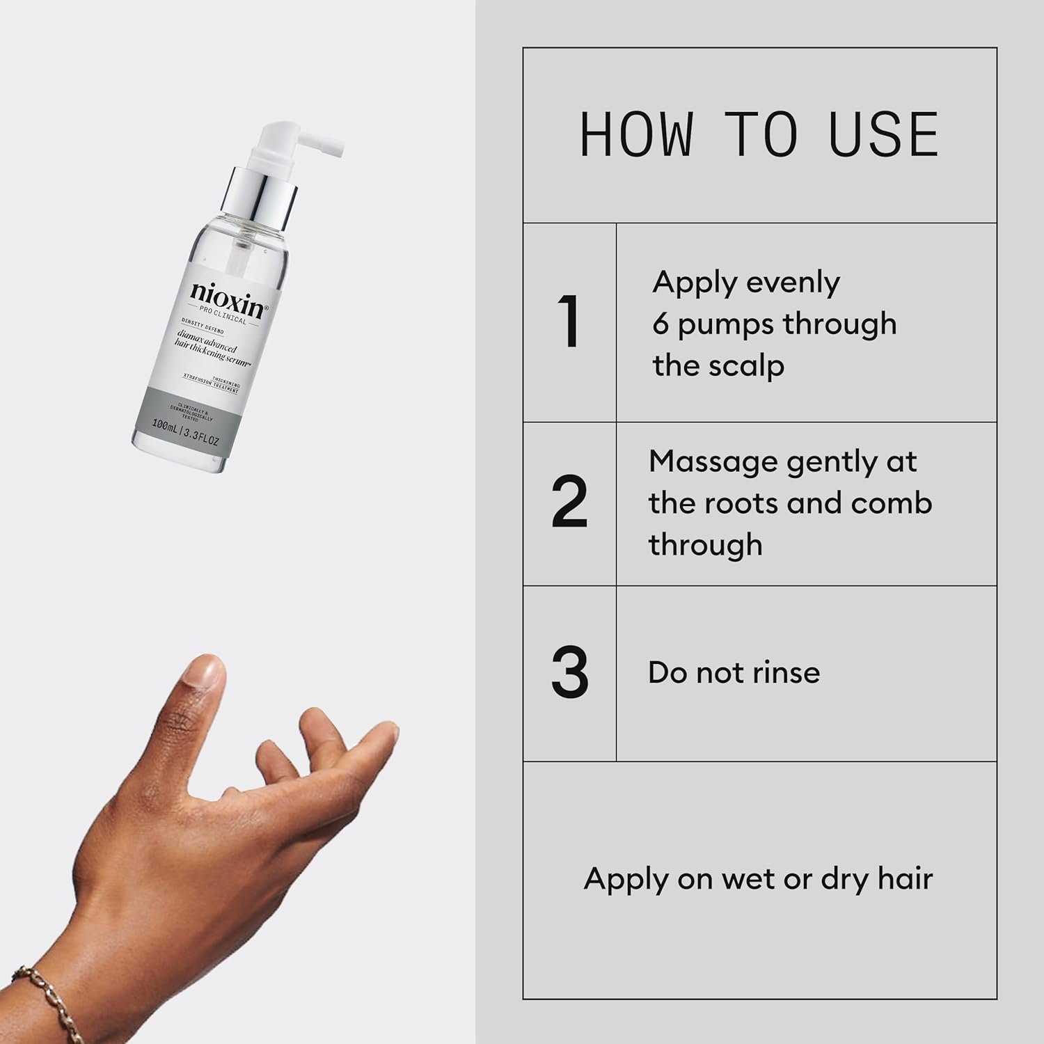Nioxin Hair Thickening Serum | Night Density Rescue Serum | Density Defend Diamax Advanced | For Thicker, Fuller-Looking Hair | Against Breakage - Image 5