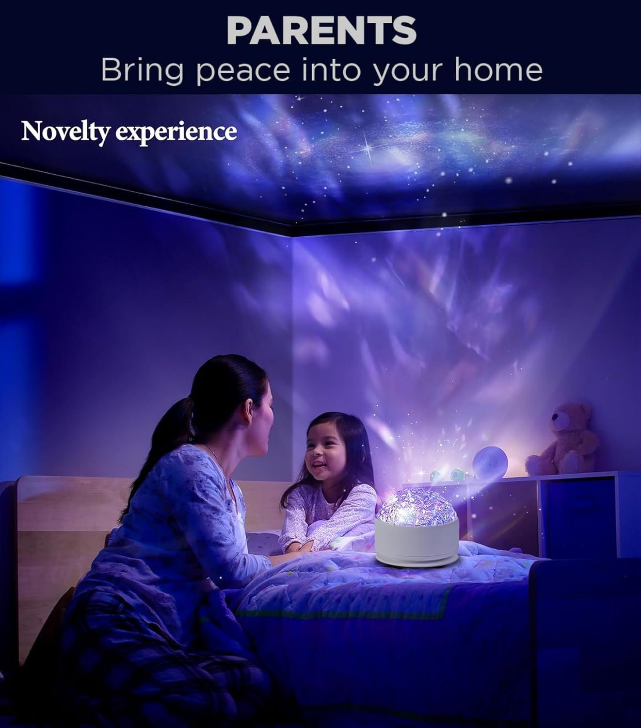 Calming Sensory Lights, Sensory Toys for Kids with Autism, Ocean Light Projector with 15 Color Patterns, Light Projects Water Ripple Effects onto Walls and Ceilings, Autism Toy,for Children and Adults - Image 8