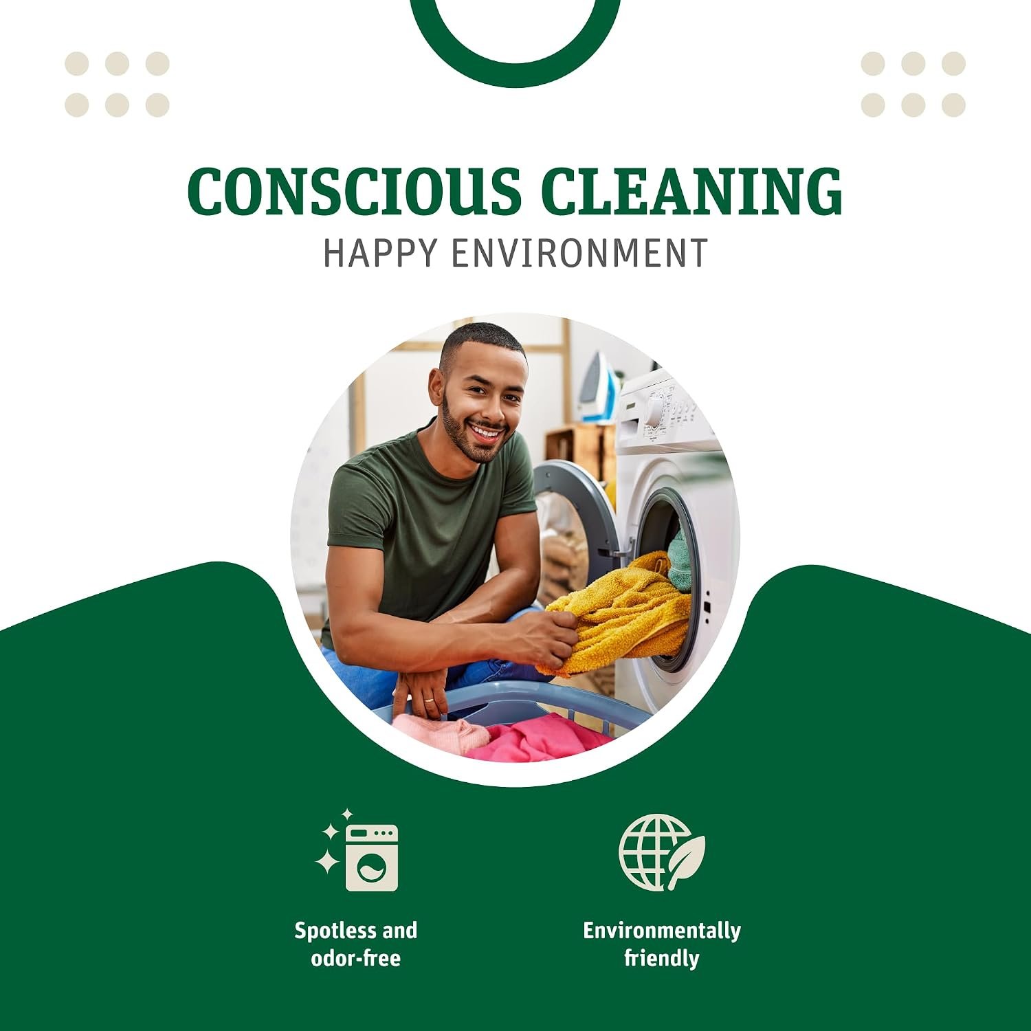 Grab Green Washing Machine Cleaner Pods - Fragrance Free Eco Treatment Packs, 5 Count - Image 7
