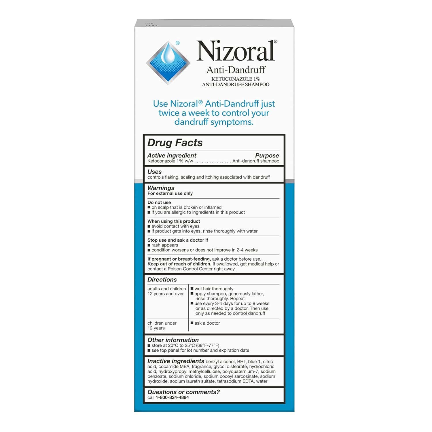 Nizoral Anti-Dandruff Shampoo with 1% Ketoconazole, Fresh Scent, 7 Fl Oz - Image 10