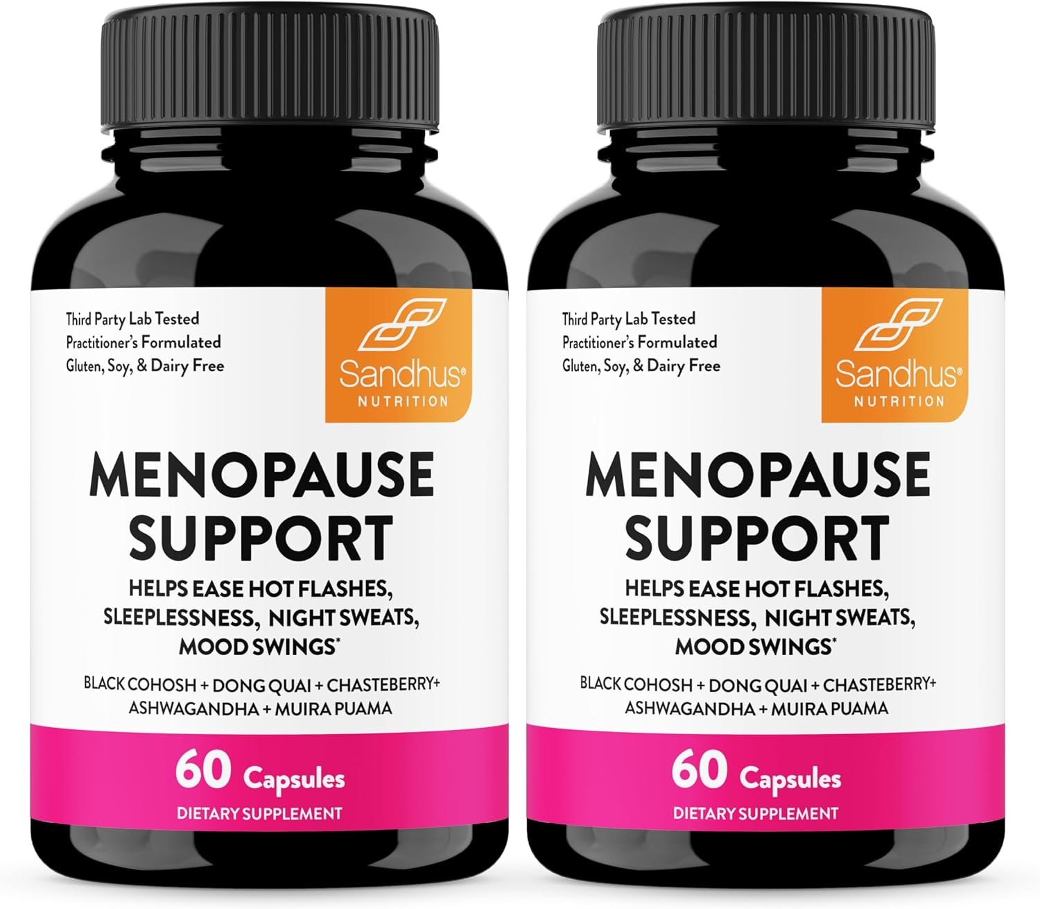 Complete Menopause Support Supplement For Women | With Ashwagandha, Black Cohosh, Dong Quai & Muira Puama | Helps Easing Hot Flashes Night Sweats Mood Swings Hormone Balance & Harmony | 120 Capsules