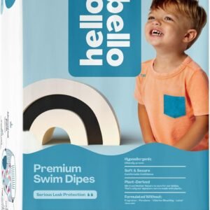 Hello Bello Premium Swim Diapers – Size L (32-40 lbs), Cute Extra-Bright Lobster Designs, 17 Count Jumbo Pack