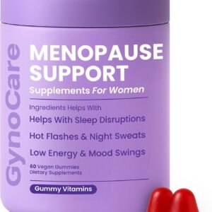 Menopause Supplements for Women | Menopause Gummy Vitamins | Relief for Hot Flashes, Night Sweats & Mood Swings | Helps Sleep Disruptions & Brain Function | 60 Vegan Gummies