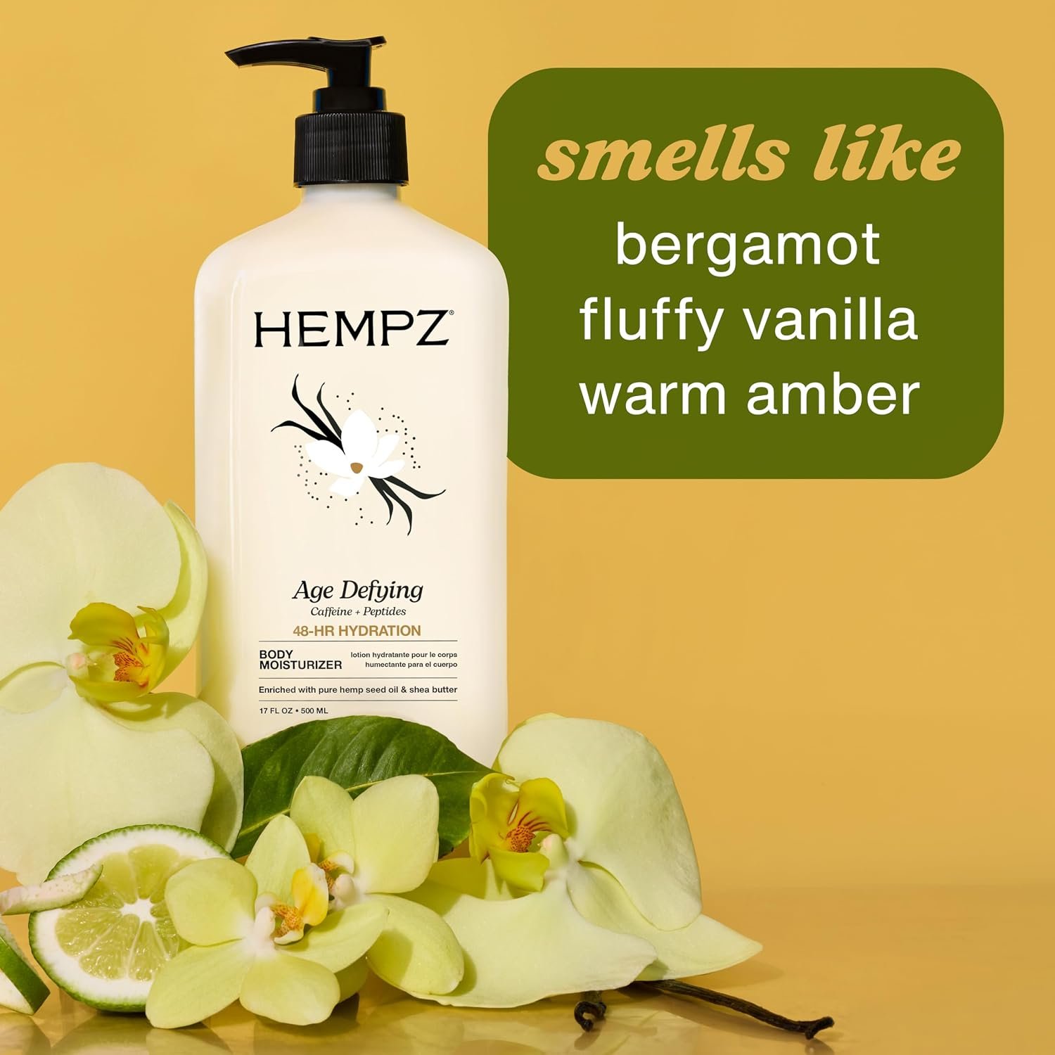 Hempz Age-Defy Body and Hand Lotion for Dry Skin, for Cracked & Crepey Skin, Quick Absorption Moisturizer, Large 17 oz - Image 4