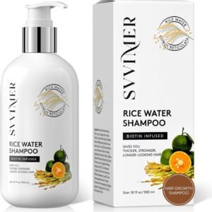 Svvimer Rice Water Hair Growth Shampoo – Biotin Thickening Shampoo for Hair Loss and Thinning – Sulfate Free for Women and Men 10 Fl Oz (Pack of 1)