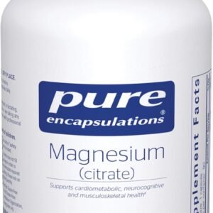 Pure Encapsulations Magnesium (Citrate) – Supplement for Sleep, Heart Health, Cognitive Health, Bone Health, Energy, Muscles, and Metabolism* – with Premium Magnesium – 90 Capsules