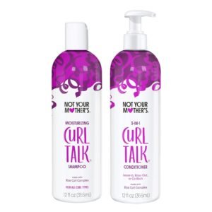 Not Your Mother’s Curl Talk Shampoo and Conditioner Set for Curly Hair – (2 Pack) 12 fl oz – Shampoo and Conditioner for Women with All Curl Types – Cleanse & Hydrate Curly Hair – Control Frizz