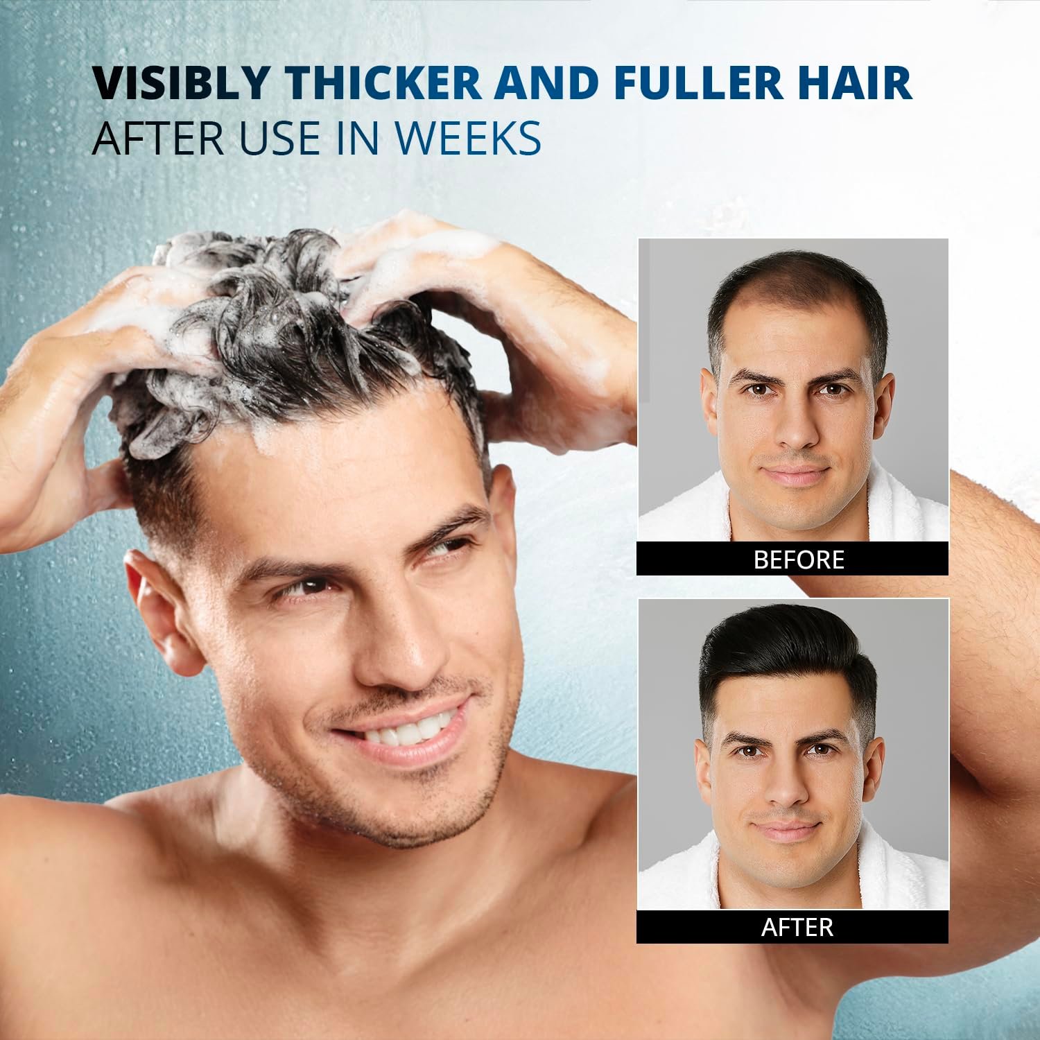 Root Activator Shampoo for Men: Hair Growth Shampoo for Hair Loss and Thinning Hair - Hair Loss Regrowth Shampoo for Men Women (Refreshing Scent) - Image 3