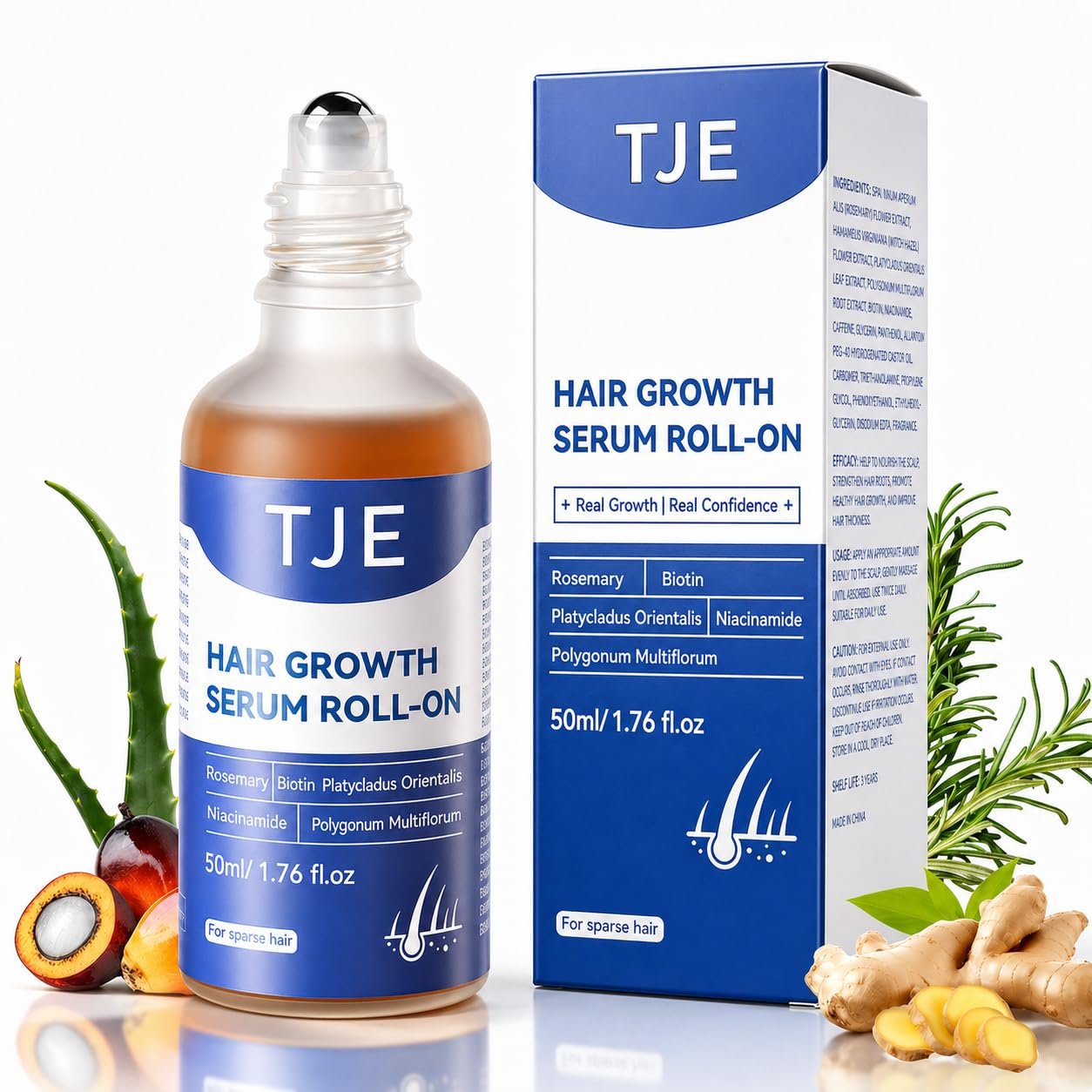 Hair Growth Serum Roll on Large Volume Pack 1.76 Fl Oz