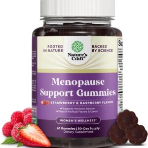 Womens Menopause Gummies with Dong Quai – Menopause Vitamins for Women with Ashwagandha – Holistic Support for Hot Flashes Night Sweats and Mood Swings – Pre & Post Supplements – 60 Count