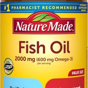 Nature Made Fish Oil Omega 3 Supplements, 2000mg Per Serving Softgels, Omega 3 Fish Oil for Heart Health Support, 250 Softgels