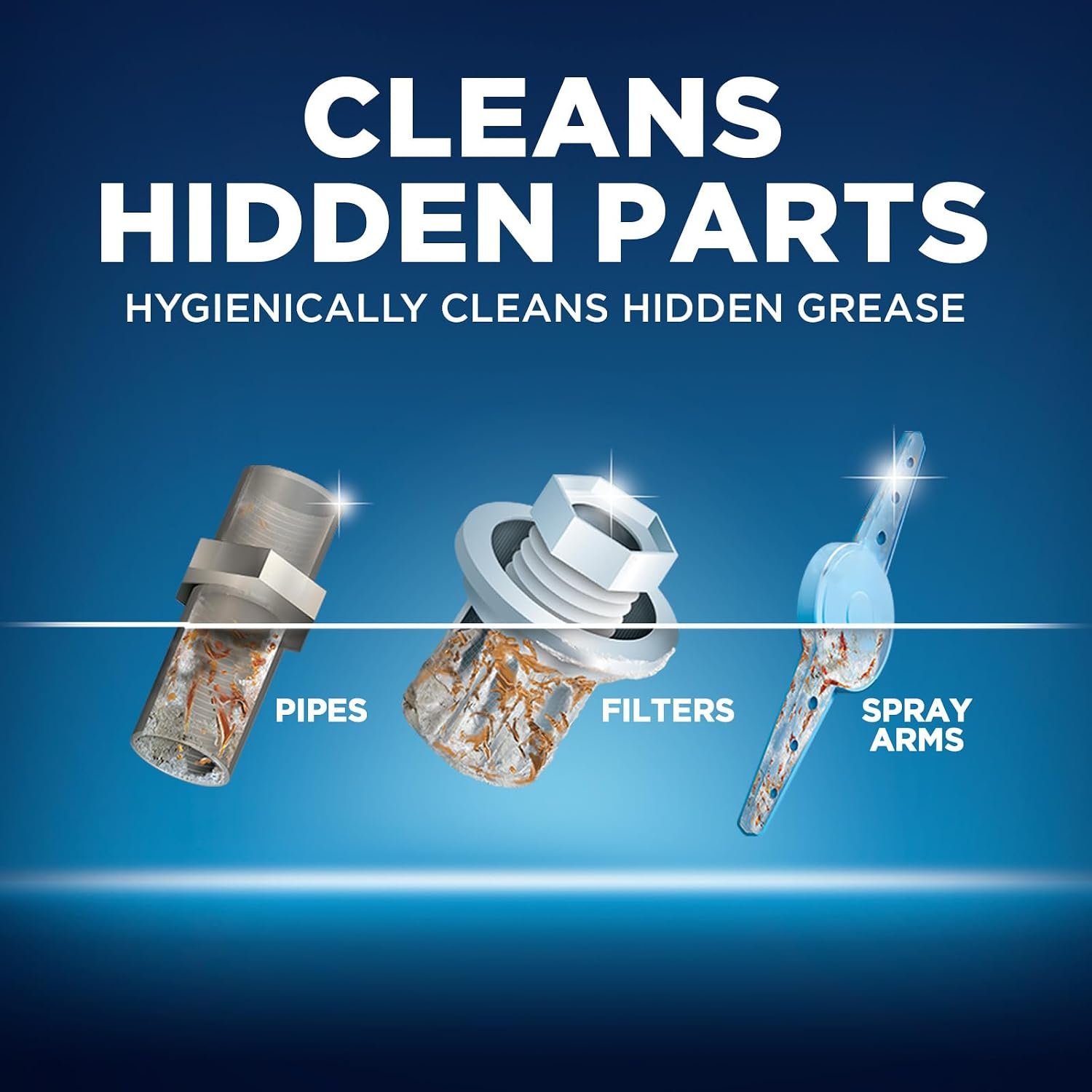 Finish In-Wash Dishwasher Cleaner: Clean Hidden Grease and Grime, 3 ct - Image 2