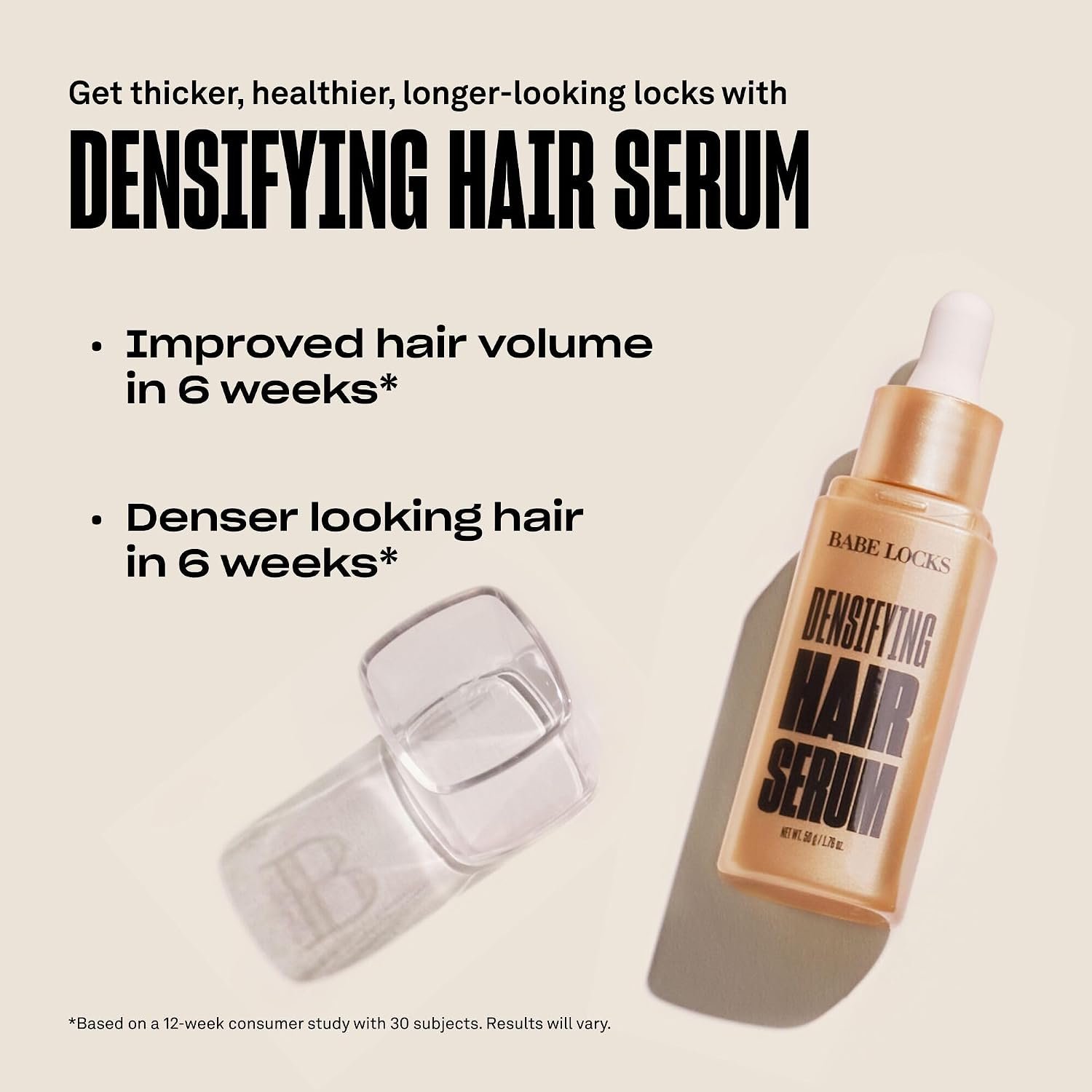Babe Original Locks Densifying Hair Serum for Men and Women, Promotes Thickness in Thinning Hair & Hair Loss - Image 2