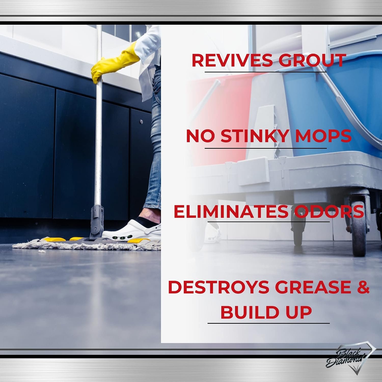 Restaurant Bio-Deodorizing Floor Cleaner - Heavy Duty Commercial Concentrated Enzyme Degreaser and Odor Eliminator for Mopping Tile, Laminate, Hardwood & More - Image 6