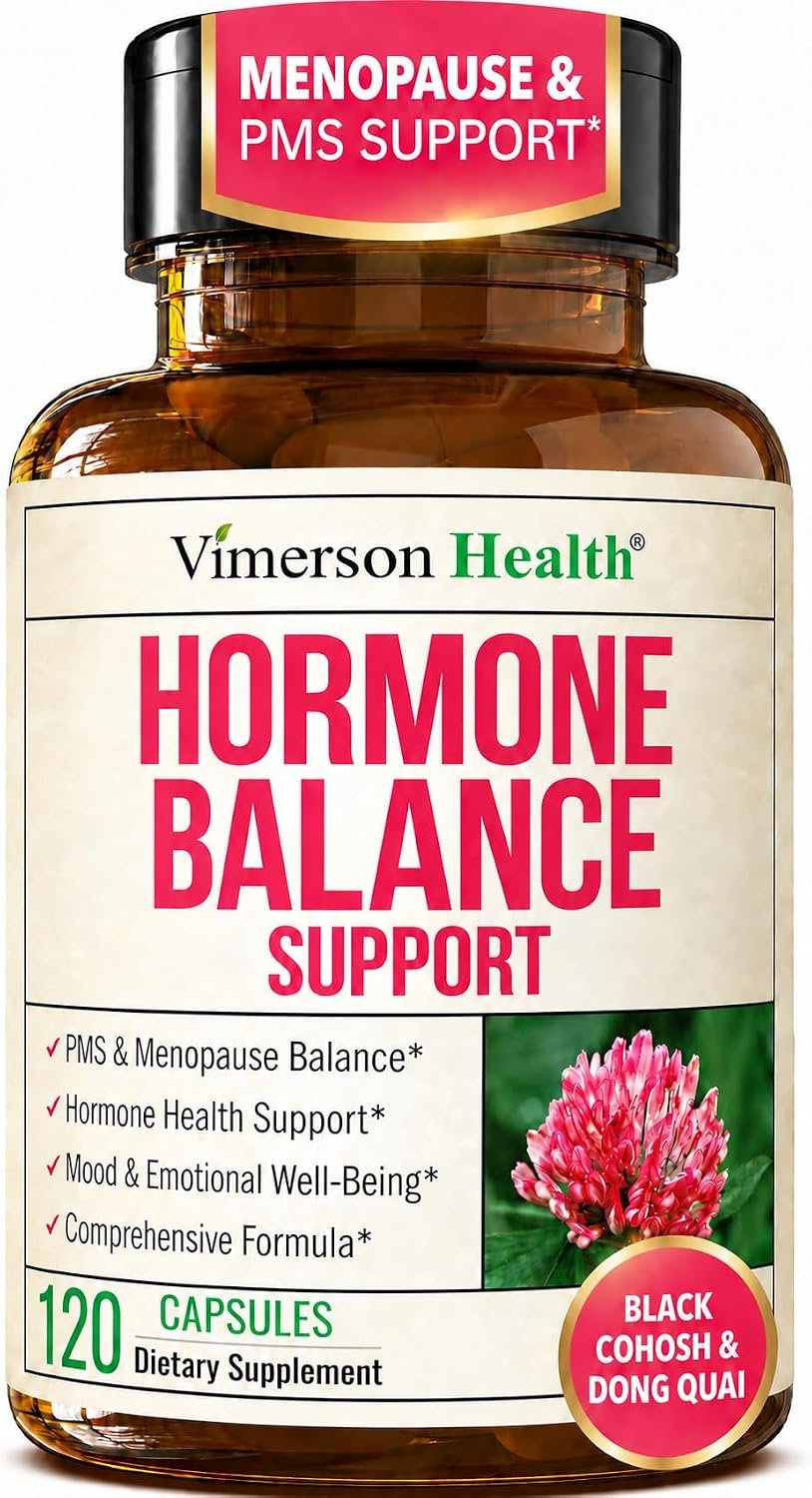Hormone Harmony for Women with Black Cohosh, Dong Quai & Red Clover – Natural Hormone Balance For Women of All Ages – Supports PMS, Menopause & Mood – Women’s Hormone Balance Supplement – 120 Capsules