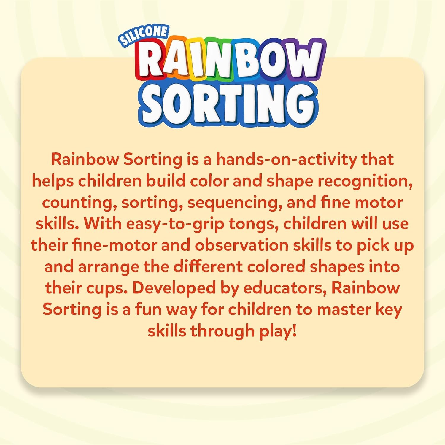 Skillmatics Silicone Rainbow Sorting Game - Learning & Educational Toy, Sorting, Counting & Sequencing Skills, Gift for Toddlers & Preschoolers Ages 3, 4, 5, 6 - Image 8