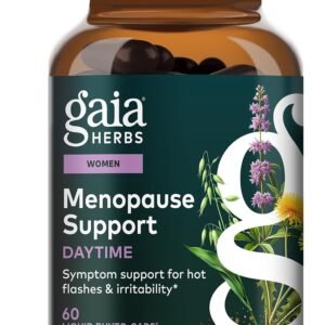 Gaia Herbs Menopause Support Daytime – Helps Support Hormone Balance & Well-Being for Women* – with Vitex, Black Cohosh, St. John’s Wort & Oats – 60 Vegan Liquid Phyto-Caps (60 Servings)