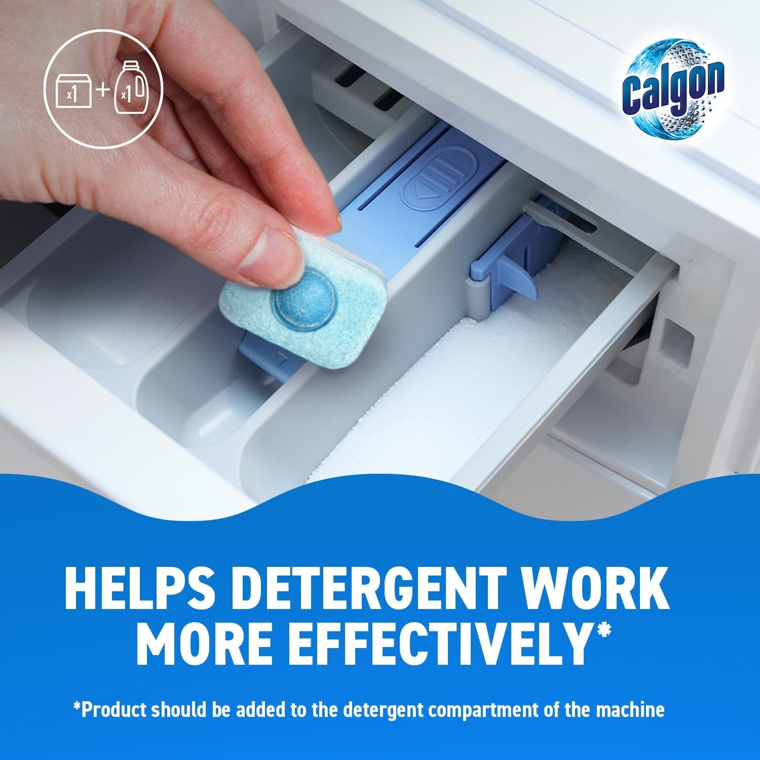 Calgon 4-in-1 Washing Machine Cleaner and Water Softener Tablets, 75 Count, Removes Limescale, Residue, Dirt, Rust & Malodours, Deep Clean, XL Pack Size - Image 4