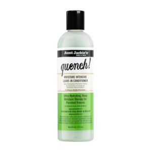 Aunt Jackie’s Curls and Coils Quench Moisture Intensive Leave-In Hair Conditioner for Natural Curls, Coils and Waves, Enriched with Shea Butter, 12 oz