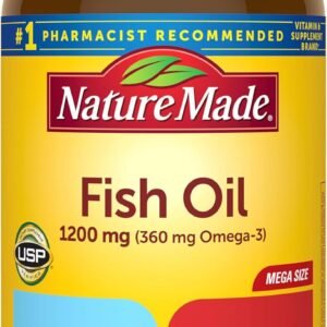 Nature Made Fish Oil Omega 3 Supplements, 1200 mg Softgels, Omega 3 Fish Oil for Healthy Heart Support, 230 Softgels, 115 Day Supply