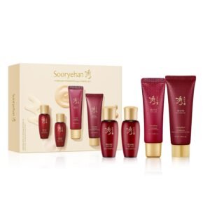 Sooryehan Hyobidam Fermented Skincare Trial Kit (Pack of 4) – Korean Skincare Miniature Set: Toner, Emulsion, Cream & Cleansing Foam – Hydration & Elasticity, Travel Size Gift Set