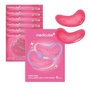 medicube PDRN Pink Collagen Jelly Eye Mask | Hydrogel Eye Patches with PDRN, Collagen, NAD | Refreshing for Puffy, Tired Eyes | Firming for Look of Wrinkles, Fine Lines | Korean Skincare (6 Pairs)