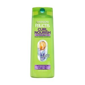 Garnier Fructis Curl Nourish Moisturizing Shampoo for Curly Hair, Plant Protein and Coconut Oil Formula, Up to 48HR of Curl Definition, Sulfate Free & Vegan, 12.5 Fl Oz (Packaging May Vary)