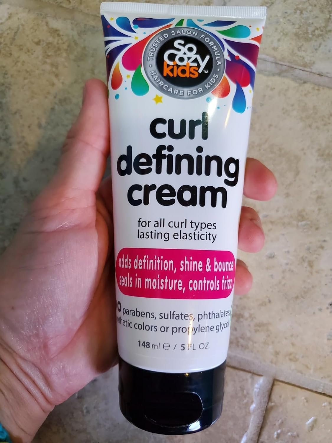 SoCozy Curl Defining Cream for Kids Curly Hair, (5 Fl Oz) Helps Add Definition, Shine & Bounce, Seals in Moisture & Controls Frizz with Vitamins, Castor Seed & Avocado Oil, Paraben & Sulfate-Free - Image 4