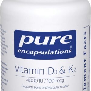 Pure Encapsulations Vitamin D3 & K2 – Bone & Vascular Health Support – Immune Function* – Gluten Free – Non-GMO – 120 Capsules