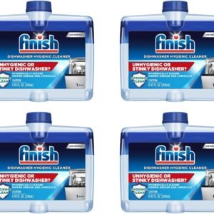 Finish Dual Action Dishwasher Cleaner: Fight Grease & Limescale, Fresh 8.45 oz.(Pack of 4)