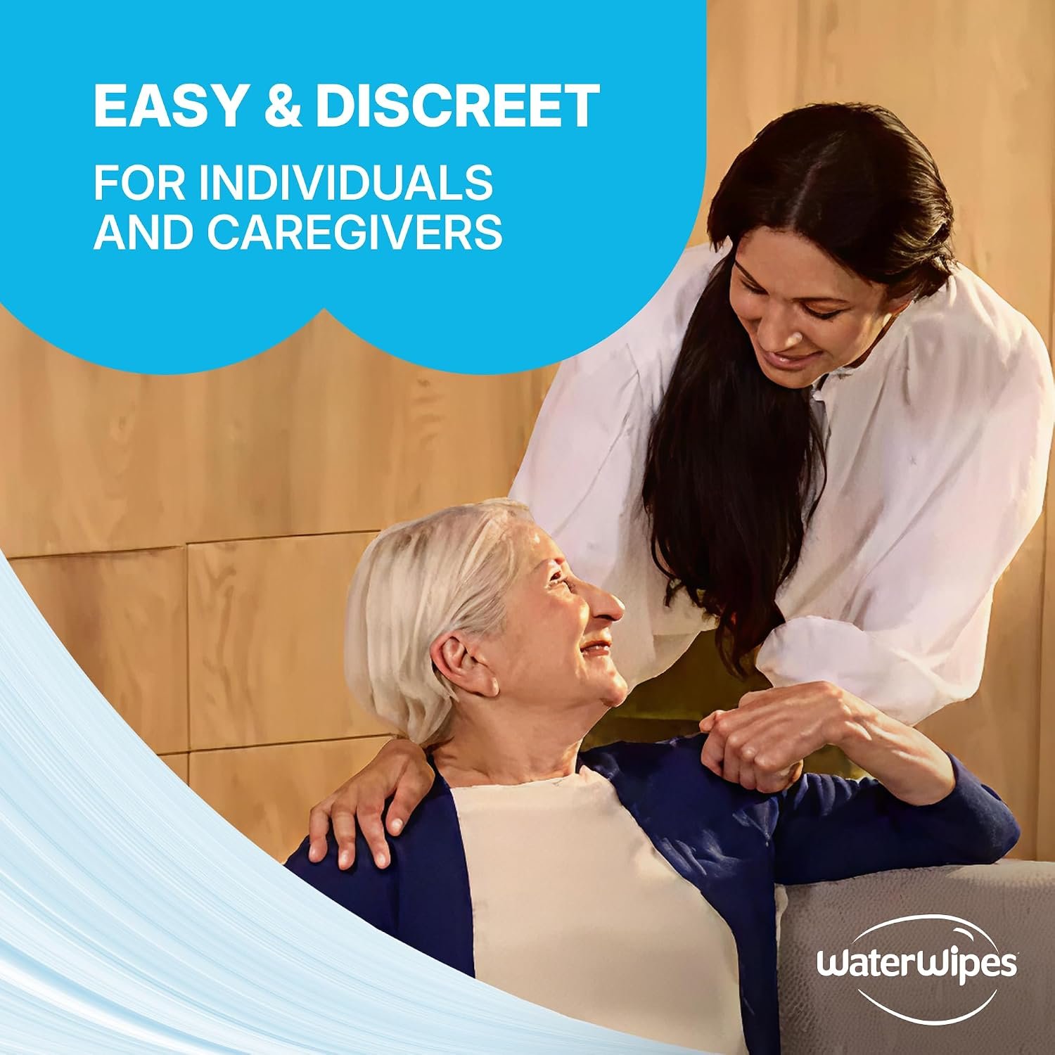 WaterWipes Sensitive Whole Body Cleansing Wipes, 99.9% Purified Water, XL Textured Wipes, Incontinence Care, Fragrance Free, 360 Count (12 Packs) - Image 5