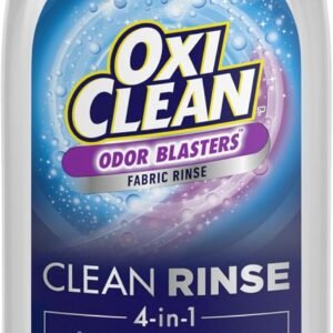 OxiClean Odor Blasters Fabric Rinse, 4-in-1 Clean Rinse Formula, Laundry Additive and Odor Eliminator for Sweat and Musty Odors, Sparkling Fresh Scent, 50 fl oz