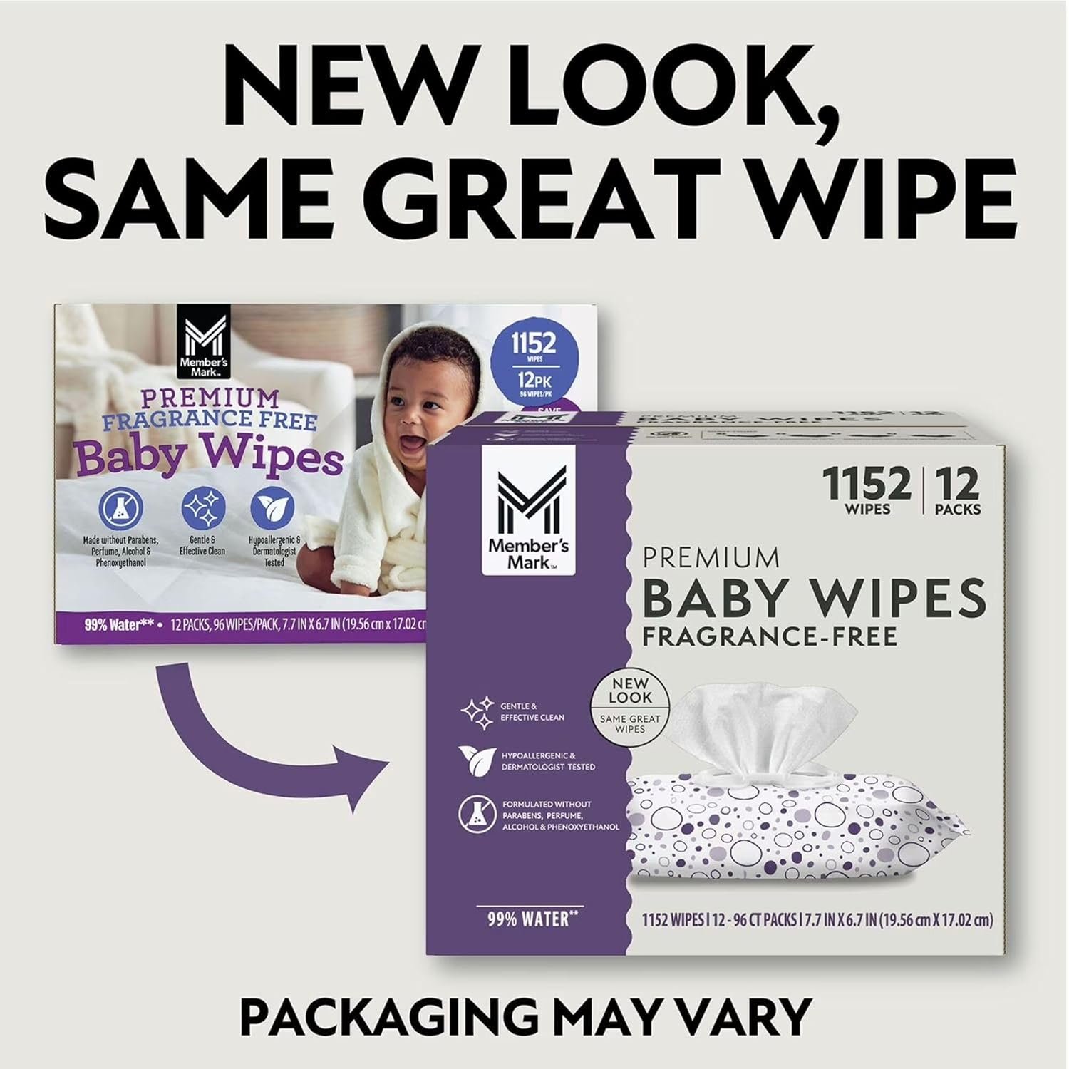 Member's Mark Fragrance Free Baby Wipes (Netcount 12 Pack 96 Wipes in Each), 12Count () - Image 5