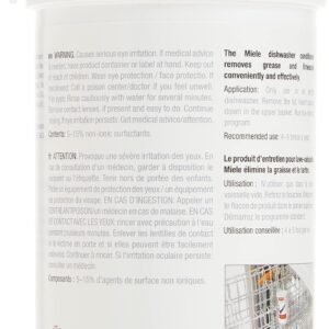 Miele DishClean Dishwasher Cleaner, Care Product for the Optimal Functioning of Dishwashers, Removing Odors and Limescale Deposits, 5.6 oz