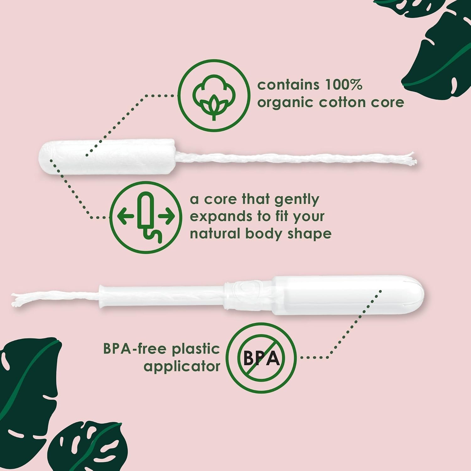 L. Cotton Tampons Regular/Super Absorbency Multipack, Free from Chlorine Bleaching, Pesticides, Fragrances, or Dyes, 42 Count x 2 Packs (84 Count Total) - Image 2