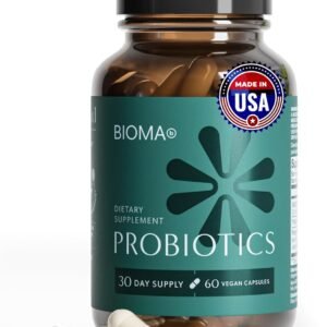BIOMA Probiotics – Digestive Health Probiotic – Gut Support for Men & Women with Xylooligosaccharides, Tributyrin & Bifidobacterium – Vegan & Gluten Free – 60 Delayed-Release Capsules (30-Day Supply)