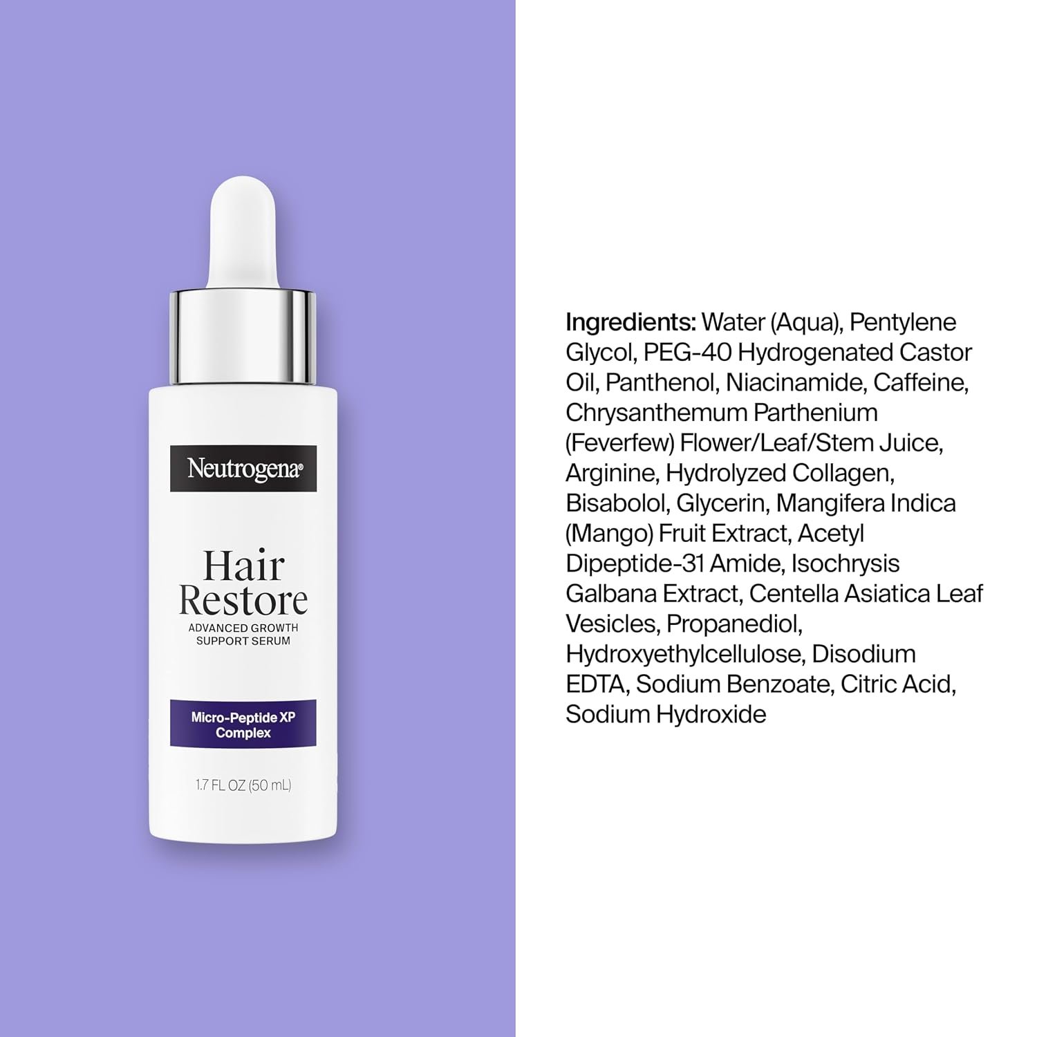 Neutrogena Hair Restore Hair and Scalp Serum Fragrance-Free, 1.7 fl oz - Image 8