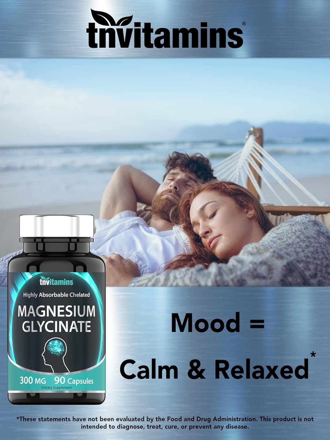 tnvitamins Magnesium Glycinate 300mg, 90 Capsules | High Absorption Chelated Magnesium for Sleep, Calm & Muscle Support* | Non-GMO, Gentle, Non-Laxative | TNVitamins - Image 8