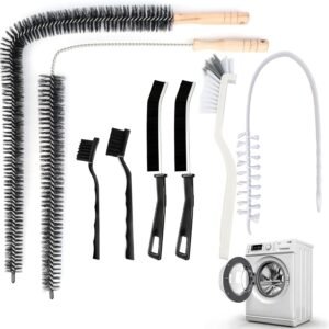 Washing Machine Cleaning Brush,Dryer Vent Cleaner Kit,Crevice Brush for Bathroom, Shower & Kitchen – Scrub Brushes with Long Handle,Household Cleaning Tools Tile, Bathtub, Sink, Grout Cleaning Brushes